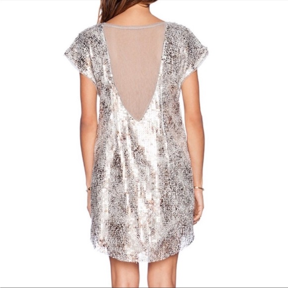 46. Free People Shuttered Glass Sequined Mini Dress XS - Picture 9 of 15